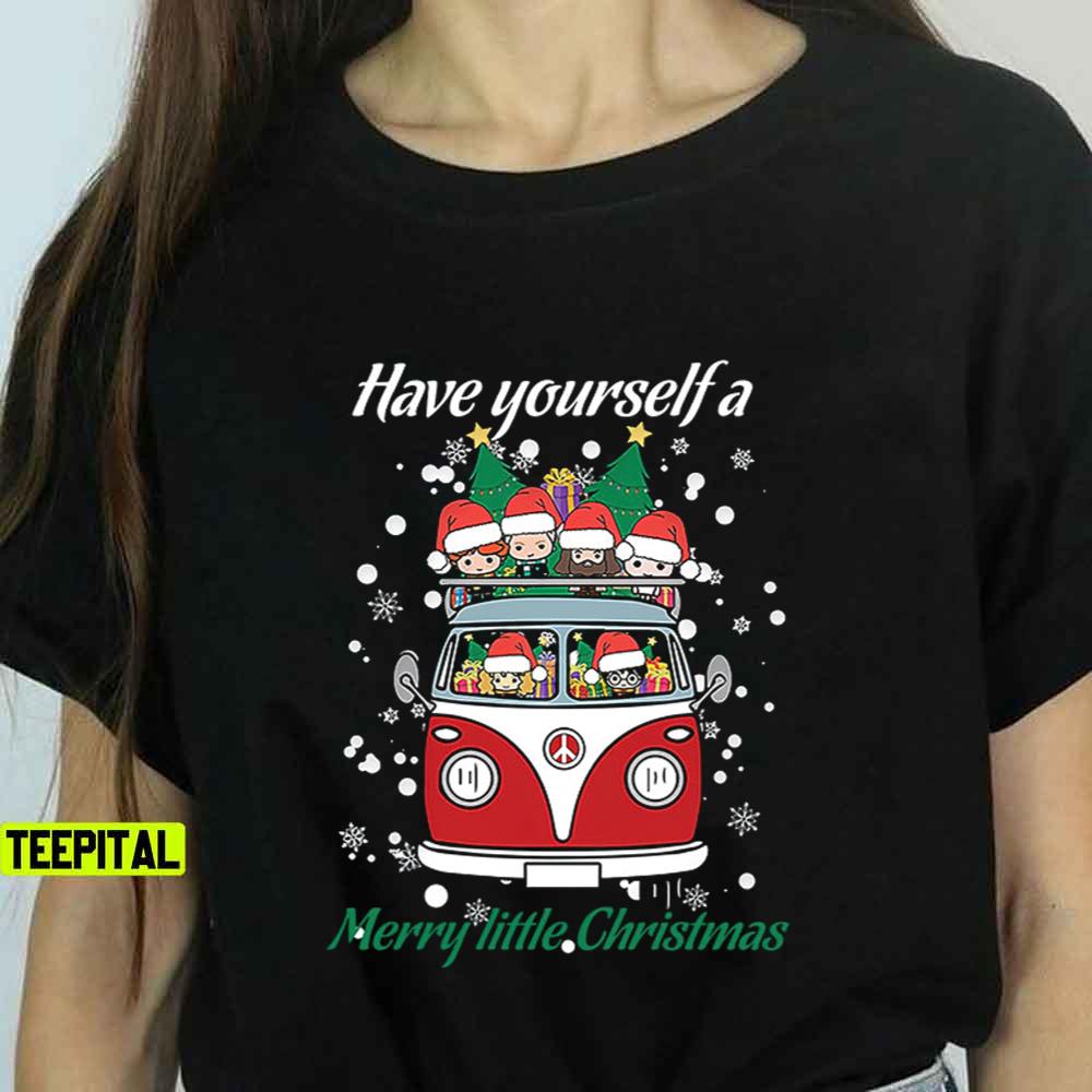 Harry Potter And Friends On Van Car Christmas Sweatshirt T-Shirt