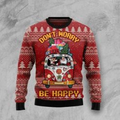 Hippe Car Don’t Worry Be Happy 3D Christmas Sweater