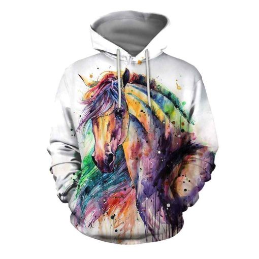 Horse Gifts All Over Printed Horse Hoodie