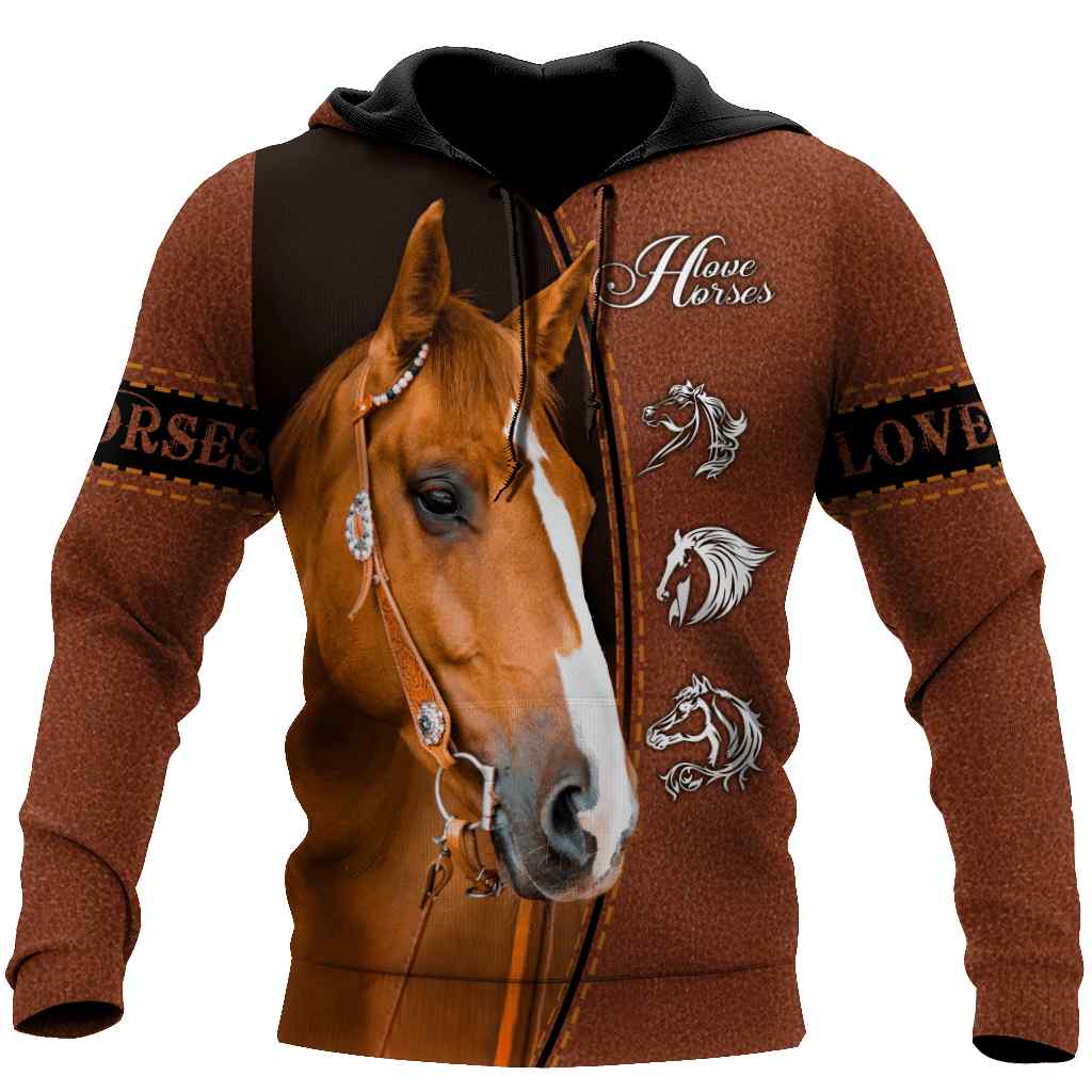 Horse Gifts Horse All Over Printed US Unisex Size Hoodie.1