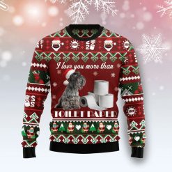 I Love You More Than Toilet Paper All Over Printed Xmas Sweater