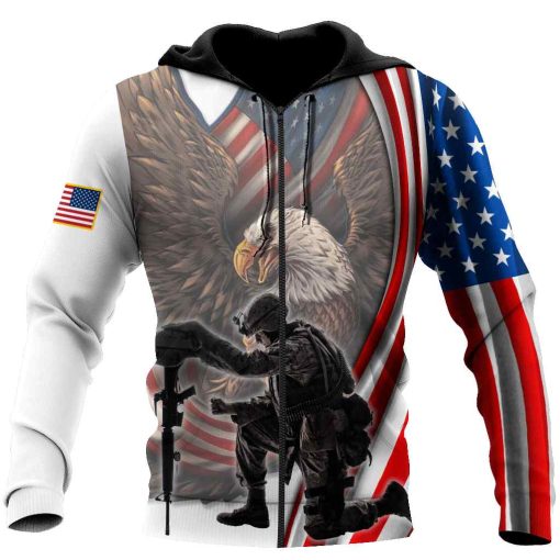 If You Haven’t Risked Coming Home Under A Flag US Veteran All Over Print US Unisex Size Zip up Hoodie