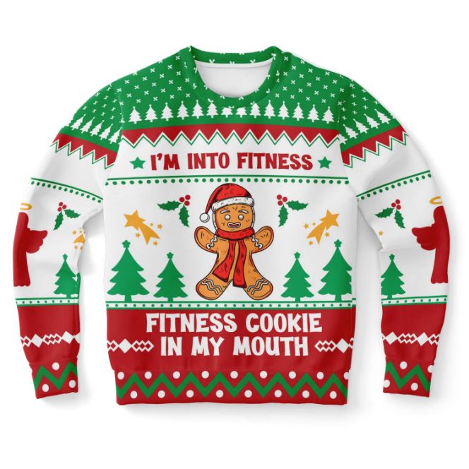 I'm Into Fitness Cookie In My Mouth Ugly Wool Knitted Sweater