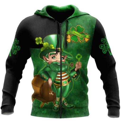 Irish All Over Printed Unisex Hoodie Saint Patrick’s Day Shamrock