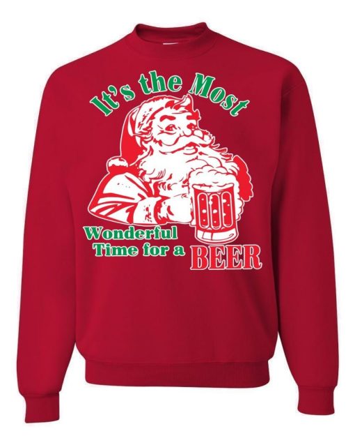 It’s The Most Wonderful Time For A Beer Santa Christmas Sweater