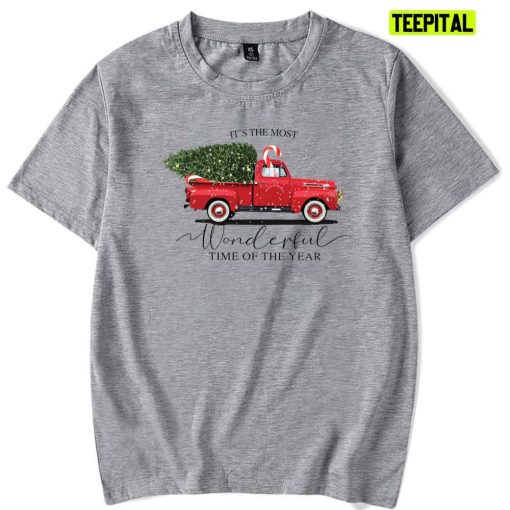 Its The Most Wonderful Time Of The Year Christmas Red Truck Sweatshirt