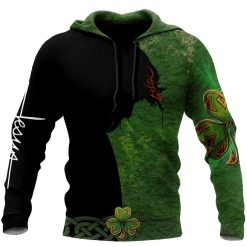 Jesus Irish Saint Patrick’s Day All Over Printed Unisex Hoodie