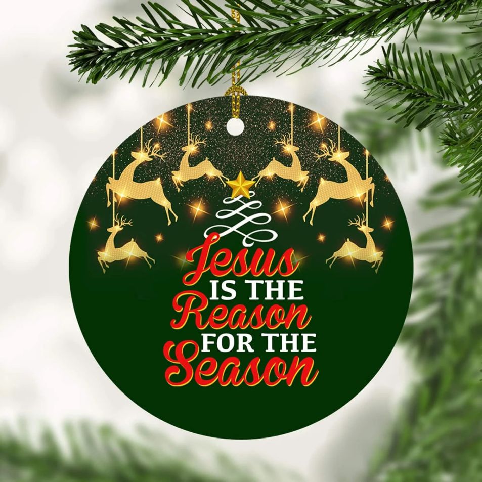 Jesus Is The Reason The Season Ative Christmas Ceramic Ornament