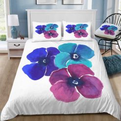 Jewel Tone Pansies Bedding Set