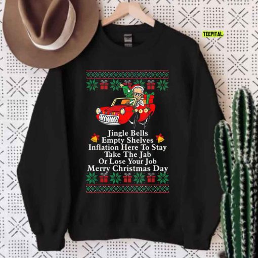 Jingle Joe Biden Meme Sarcastic Empty Shelves Inflation Christmas T-Shirt