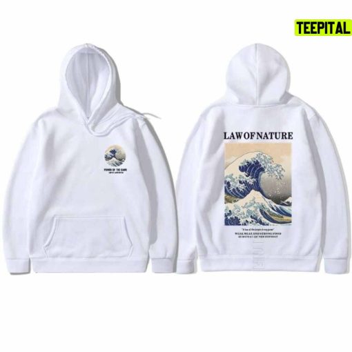 Kanagawa Waves Harajuku Hoodie White