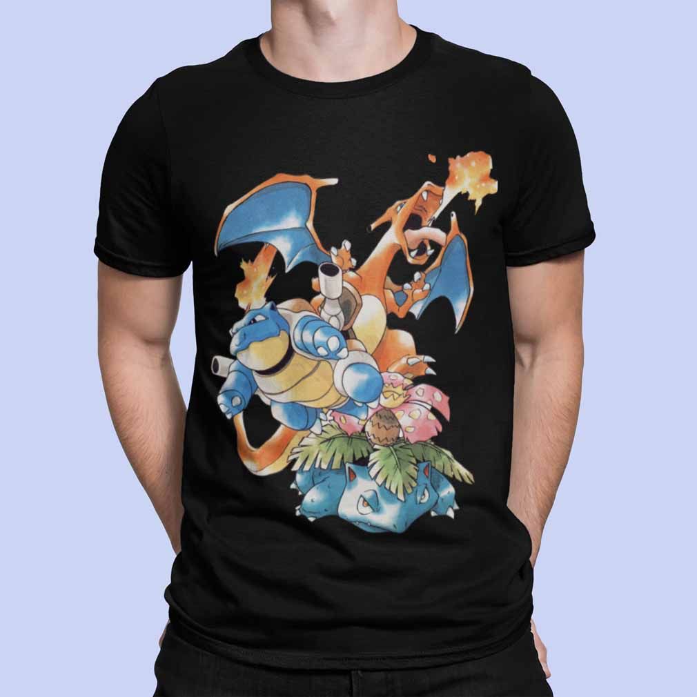 Kanto Starter Trio Pokemon T-Shirt