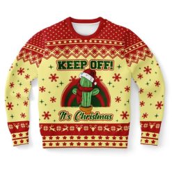 Keep Off It’s Christmas Ugly Christmas Wool Knitted Sweater