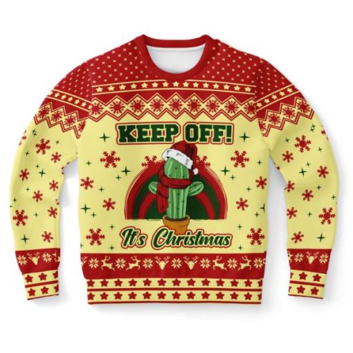 Keep Off It’s Christmas Ugly Christmas Wool Knitted Sweater