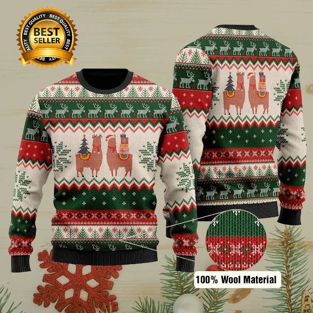 Lama Glama Christmas 3D Sweater
