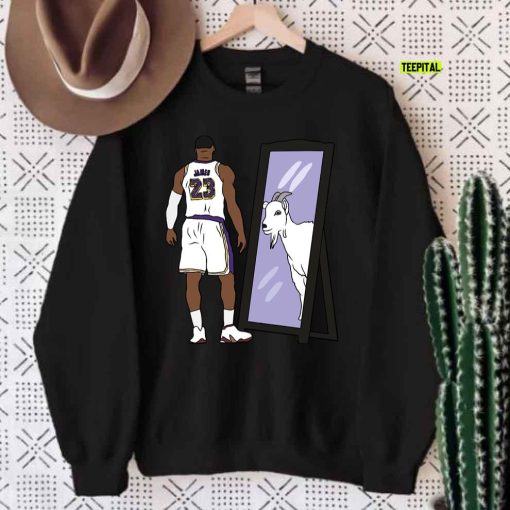LeBron James Mirror Goat LA Lakers T-Shirt