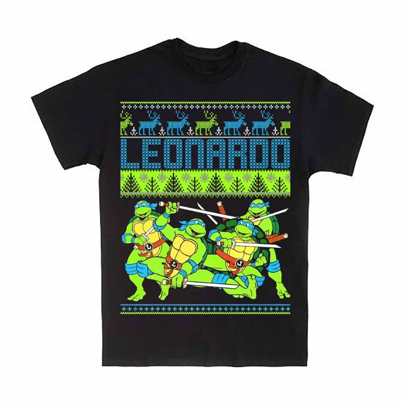 Leonardo TMNT Christmas Style T-Shirt