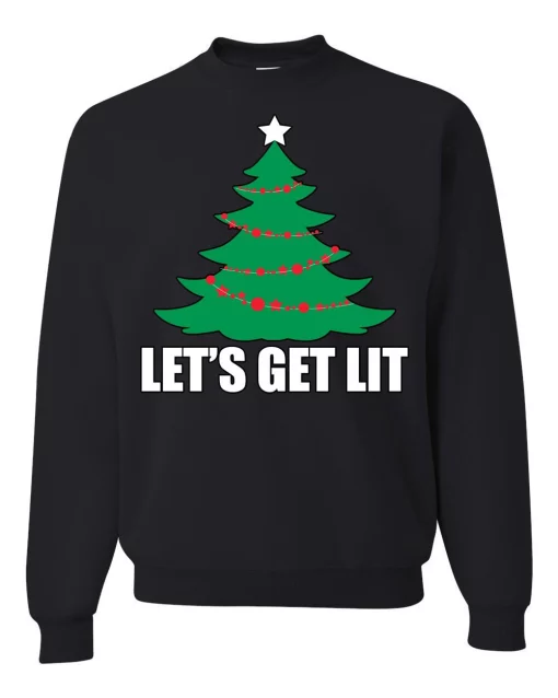 Let’s Get Lit Ugly Christmas Sweater