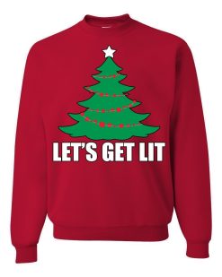 Let’s Get Lit Ugly Christmas Sweater