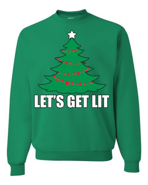 Let’s Get Lit Ugly Christmas Sweater