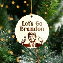 Let’s Go Brandon Christmas Trump Ceramic Ornament