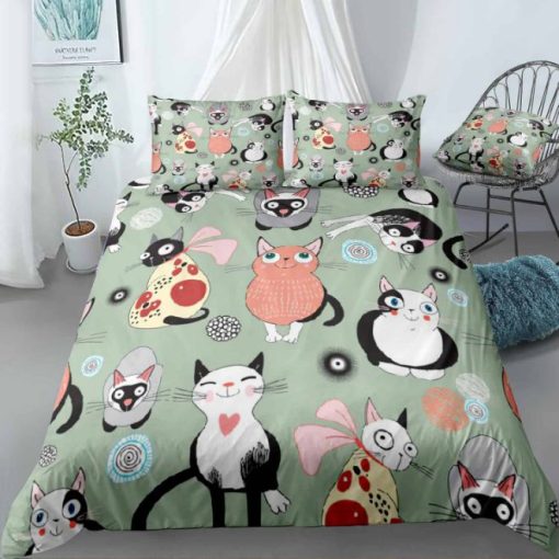 Lovely Cat Collection Bedding Set