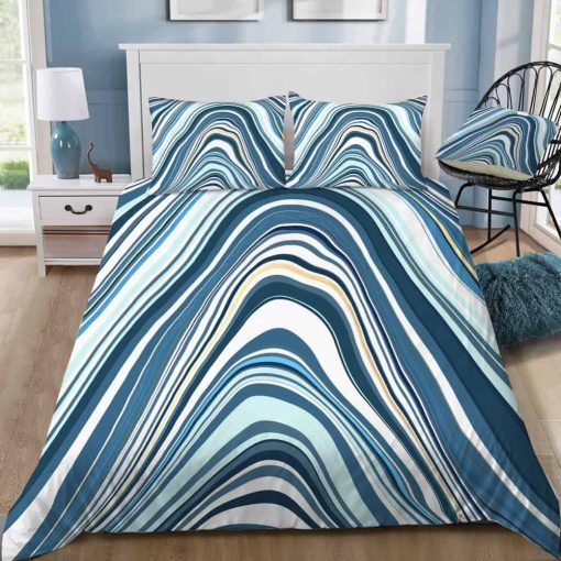 Marble Blue Bedding Set