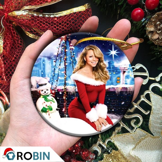 Mariah Carey Queen Of Funny Humour Christmas Ceramic Ornament