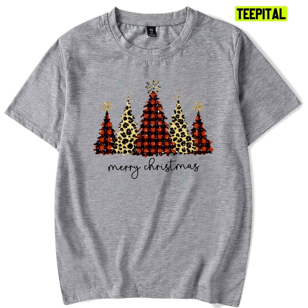 Merry Christmas Tree Leopard Sweatshirt T-Shirt