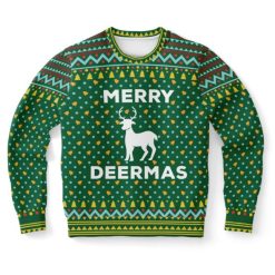 Merry Deermas Ugly Christmas Wool Knitted Sweater