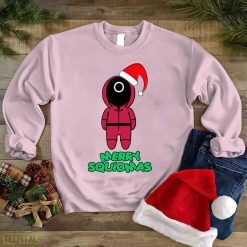 Merry Squidmas Squid Game Pink Soldier Christmas Sweatshirt