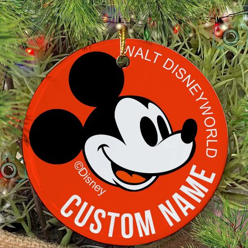 Mickey Mouse Walt Disney World 50th Anniversary Christmas Ceramic Ornament