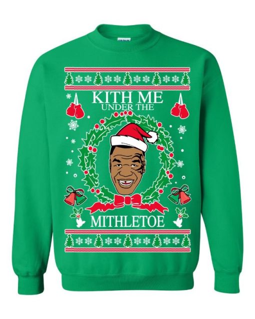 Mike Tyson Kith Me Under The Mithletoe Ugly Christmas Sweater