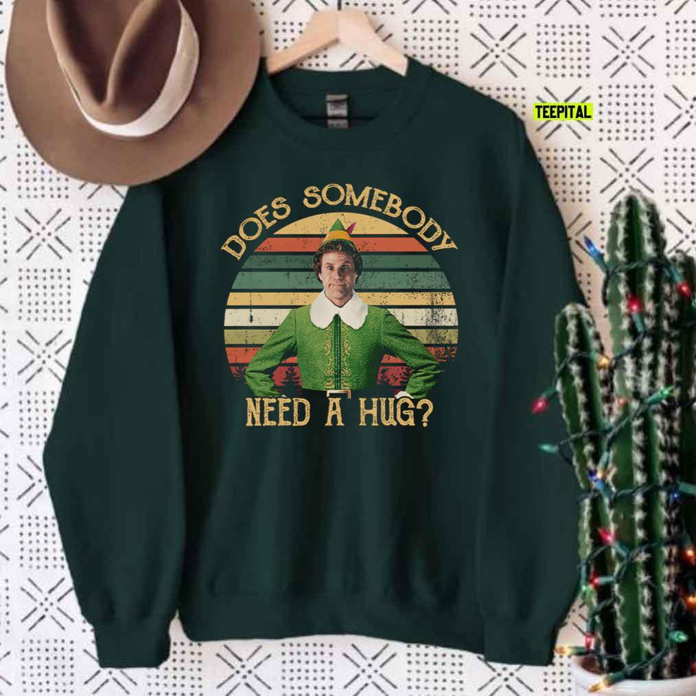 Need A Hug Vintage Buddy Elf Christmas Sweatshirt