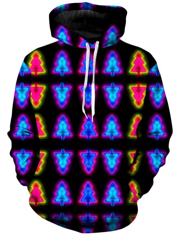 Neon Christmas Tree Pullover And Zipped 3D Hoodie