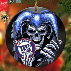 New York Giants Nfl Skull Joker Christmas Ceramic Ornament
