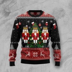 Nutcracker Christmas Tree All Over Printed Xmas Sweater