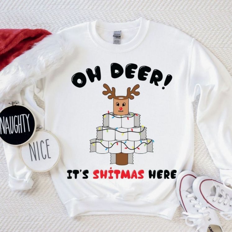 Oh Deer It’s Shitmas Funny Christmas Holiday Sweatshirt