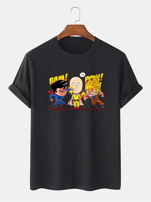OK Superman VS One Punch VS Songoku T-shirt