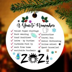 Personalized A Year To Remember Year Of Quarantine Christmas 2021 Ornament