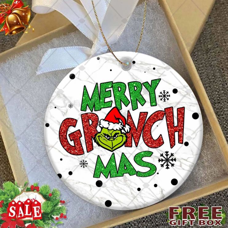 Personalized Grinch Mas , The Grinch Christmas Ceramic Ornament