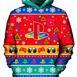Playstation Christmas Pullover And Zipped 3D Hoodie