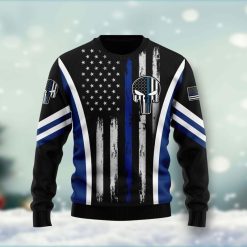 Police American Flag Awesome Christmas 3D Sweater