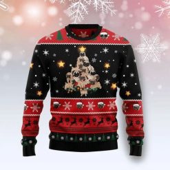 Pug Christmas Tree 3D Christmas Sweater