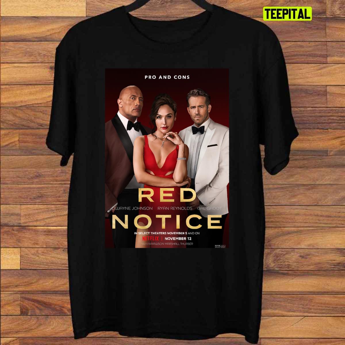 Red Notice 2021 Movie T-Shirt
