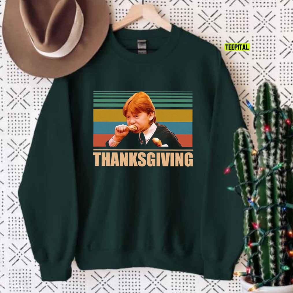Ron Weasley Thanksgiving Funny Eating Turkey Legs Sweatshirt
