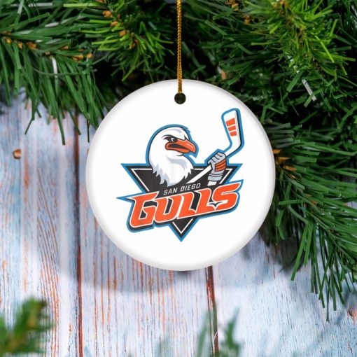 San Diego Gulls Christmas Ceramic Ornament