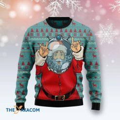 Santa Claus Astronaut Christmas 3D Sweter