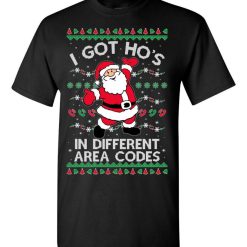 Santa Claus I Got Ho’s In Different Area Codes Ugly Christmas Sweater