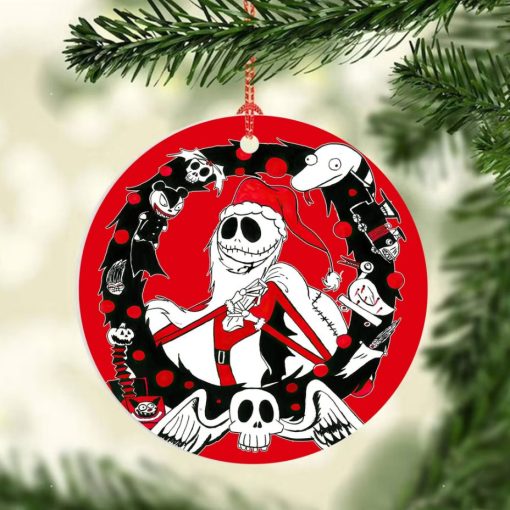 Santa Jack Skellington Nightmare Bee Christmas Ceramic Ornament